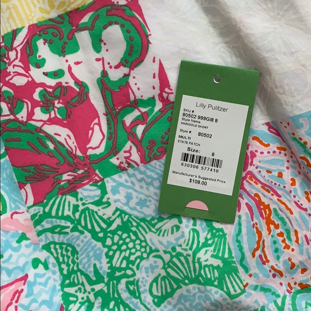 Lilly Pulitzer Multi State Patch Marigold Skort - image 4